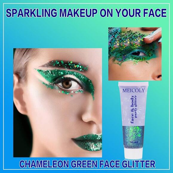 MEICOLY Chameleon Green Face Body Glitter - Picture 6 of 6